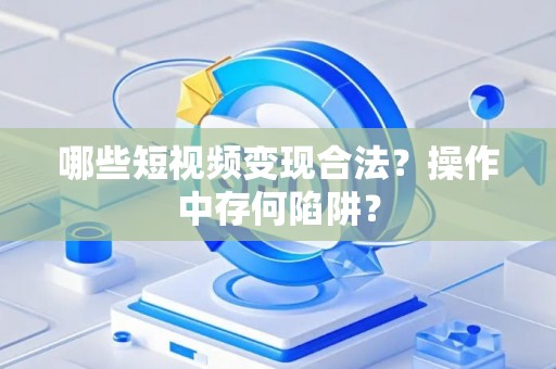 哪些短视频变现合法？操作中存何陷阱？